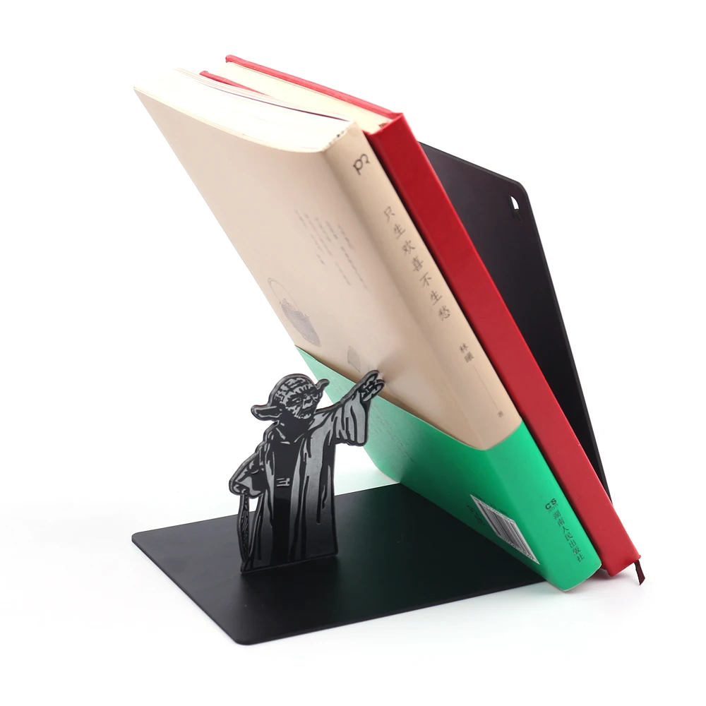 Star Wars Master Yoda BookShelf Metal Bookrack Bookend Book Holder Bracket Cos 