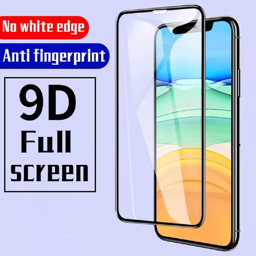 3 шт. полная защита экрана для iPhone 12 11 7 8 XR XS Pro Max ударопрочное закаленное стекло от