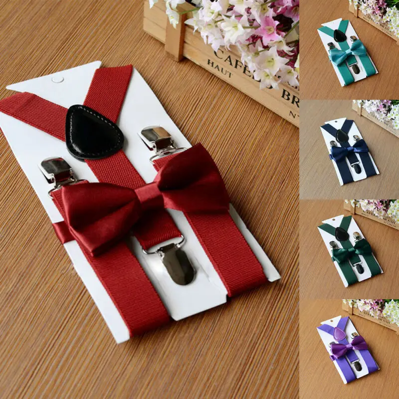 Y-образная Задняя Детская подтяжка с галстуком-бабочкой |