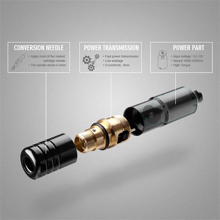 Набор для татуировки, роторный мотор, комплект тату-машинки, профессиональный полный картридж, иглы, Пигмент чернил, электропитание, педаль