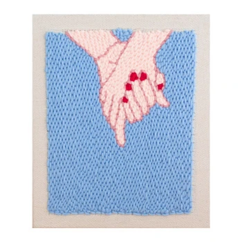 

Russia Stamps Embroidered Gifts Anniversaries Handmade DIY Embroidery Material Package Hand in Hand Material Package