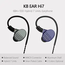 Флагманские гибридные наушники KBEAR Hi7 6BA+ 1DD, Hi-Fi наушники в ухо для бега, HiFi DJ монитор, наушники-вкладыши с кабелем