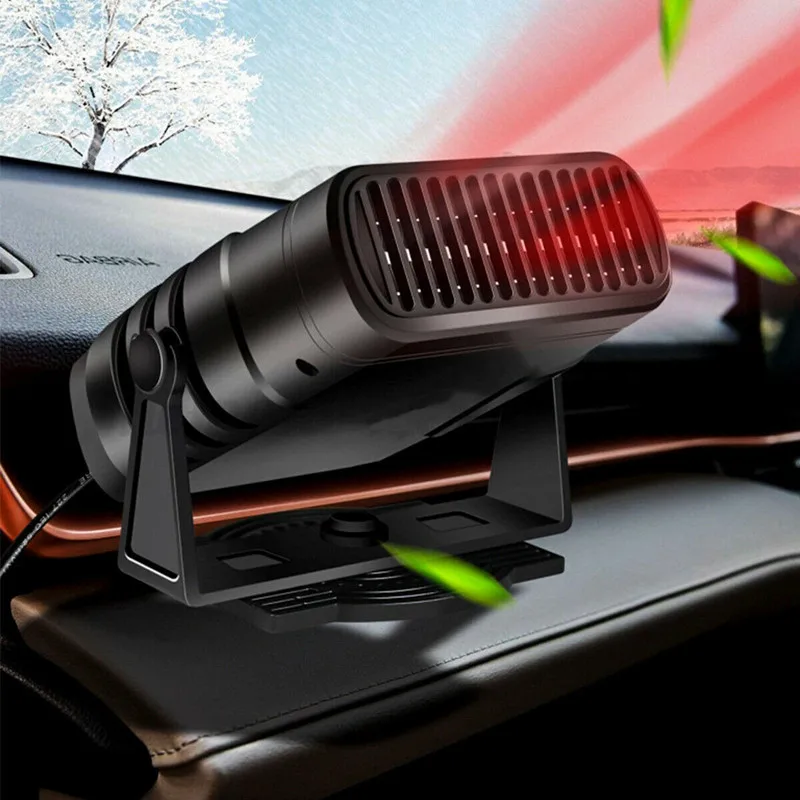 12/24V 120W Portable Auto Heater Defroster Electric Travel Vehicle Heating Cooling Fan 360 Degree Rotation Windscreen Defogging