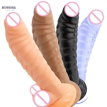 Big Skin Feeling Huge Realistic Dildos with Suction Cup for Women Masturbation Big Penis Soft Dick Erotic Large Phallus Sex Toys 6
