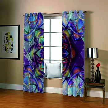 

SOFTBATF Mandala Printing Curtain Blackout Curtains Fabric Drapes Window Curtains For living Room Bedroom Dropshipping
