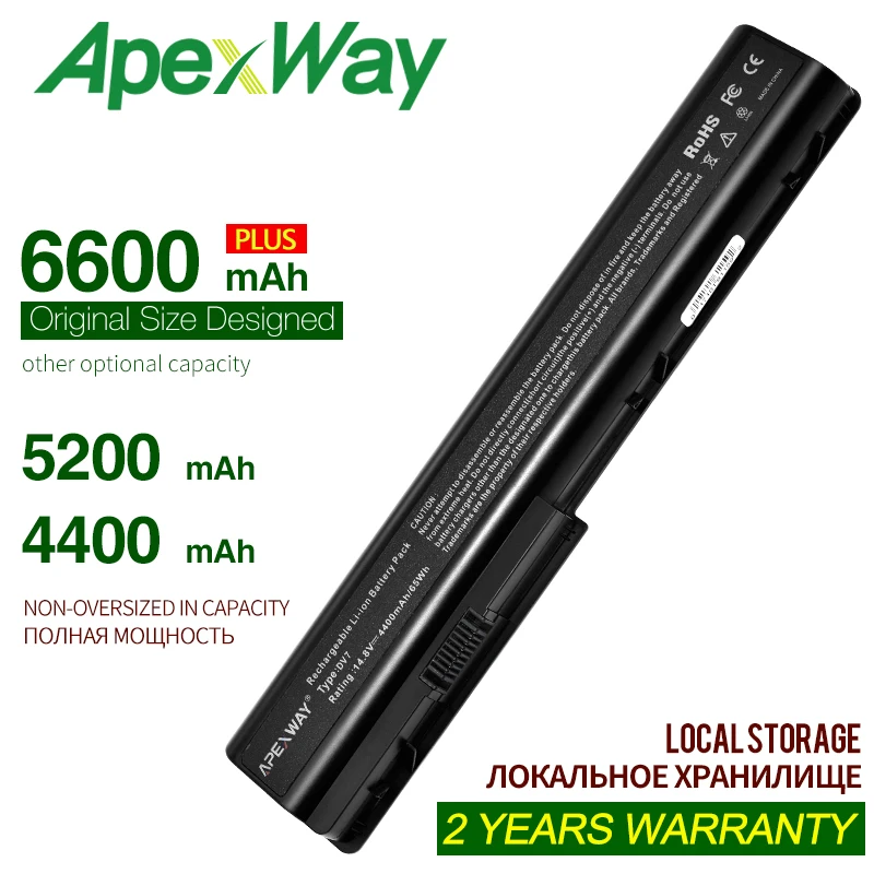 ApexWay 8 ячеек Батарея для hp павильон DV7 DV8 HDX X18 HSTNN-IB75 HSTNN-DB75 HSTNN-XB75
