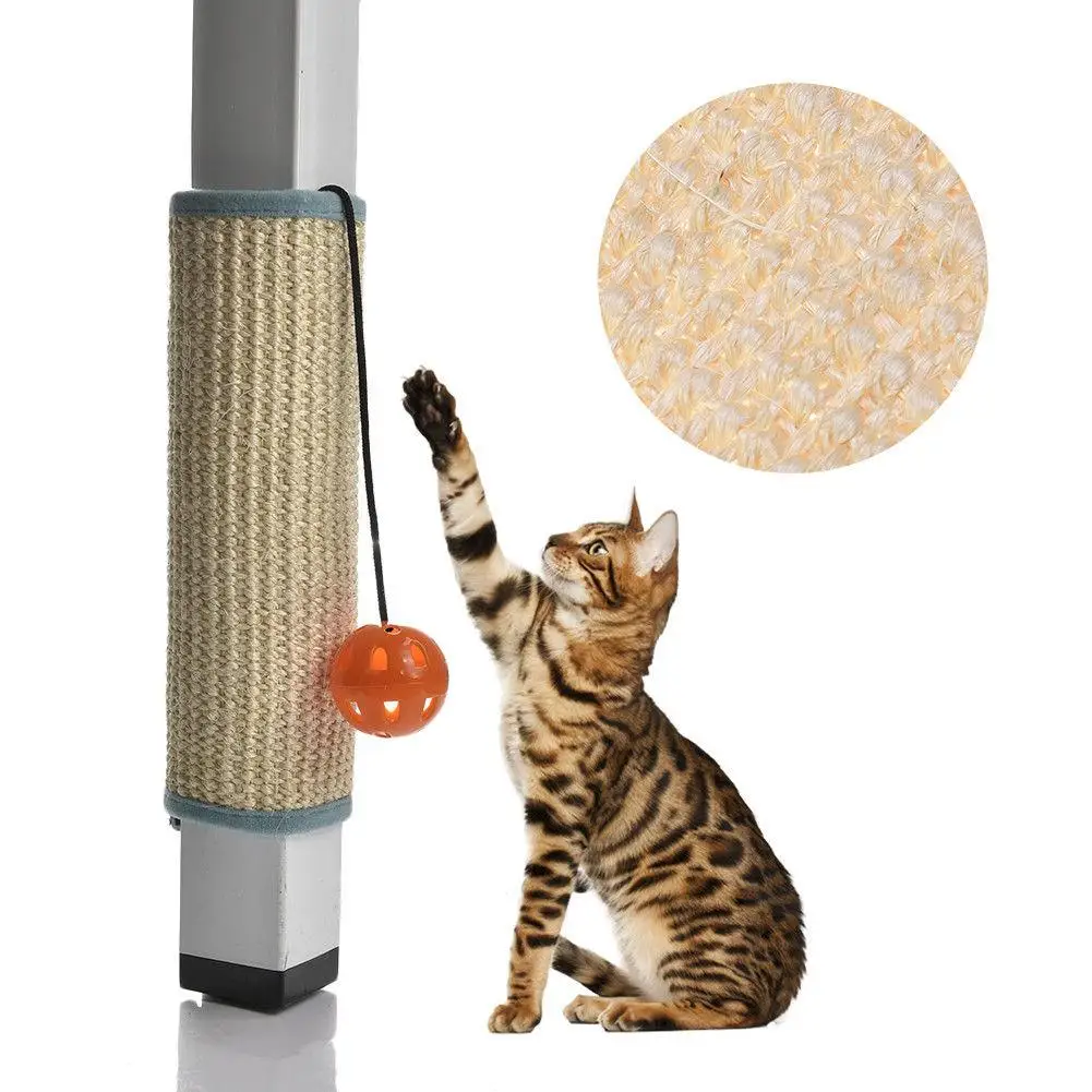 

HobbyLane Sisal Straw Kitten Cat Scratcher Board Mat Pad Cat Scratching Post Toy with Bell