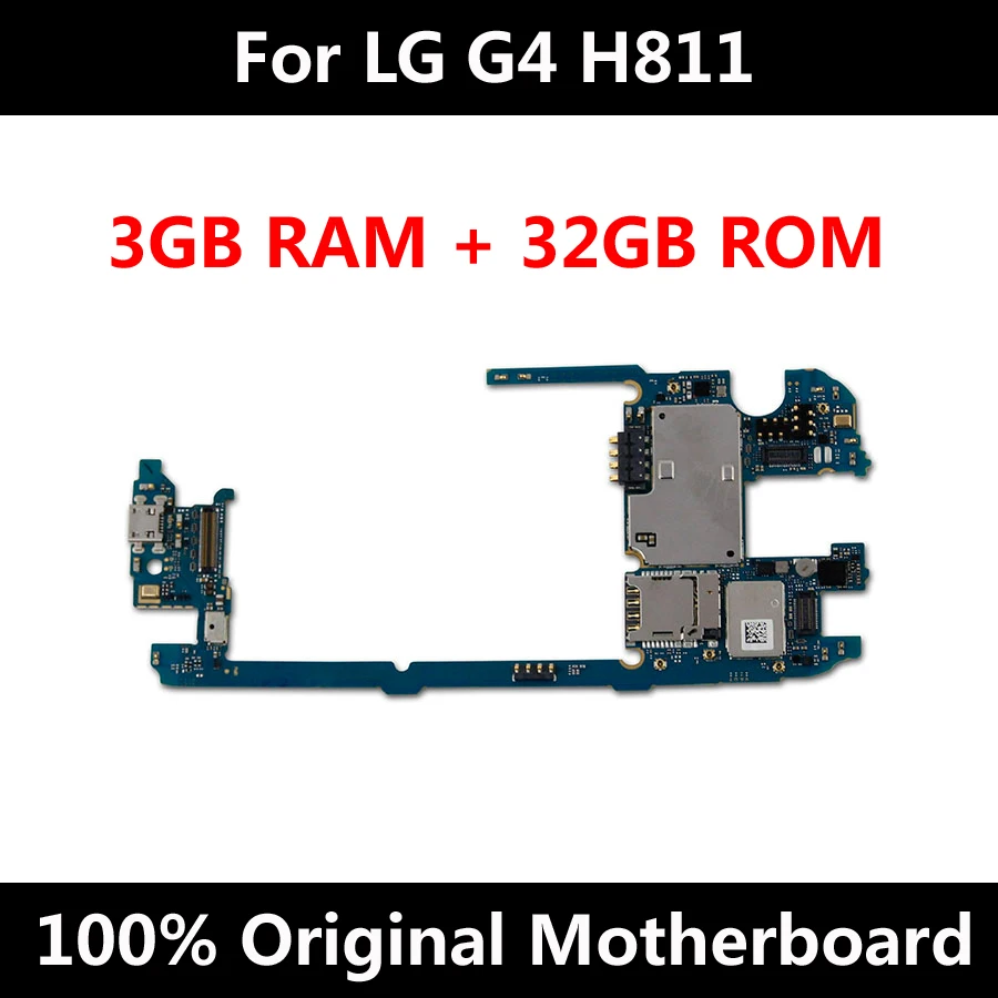 Оригинальная разблокированная материнская плата для LG G4 H811 32 ГБ с полными чипами