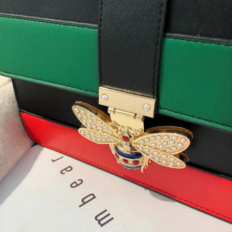 Crossbody Bags for Women 2021 Wide Shoulder Strap Female Handbag New Style Bamboo Bag Fashion Ladies Bag Bee Bag Messenger Bag