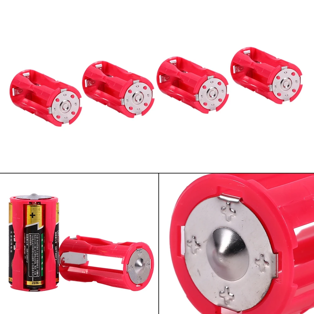 

Dropshipping Battery Adapter Converter Case 4AAA To C Size Parallel Battery Converter Adapter Holder Cases Box