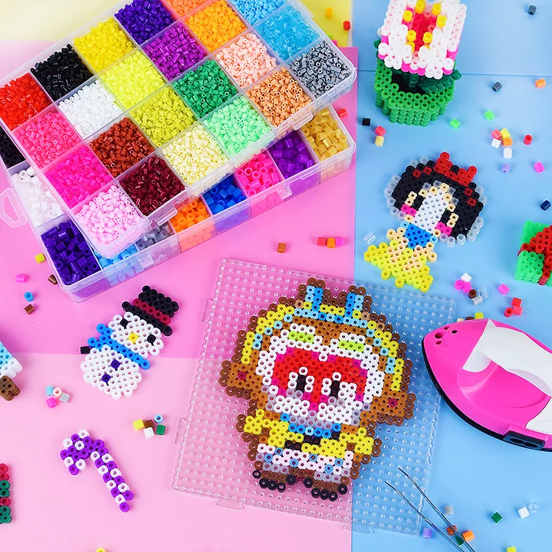 

Perler Toy Kit 5mm/2.6mm Hama beads 3D Puzzle DIY Toy Kids Creative Handmade Craft Toy Gift 72 colors 39000pcs