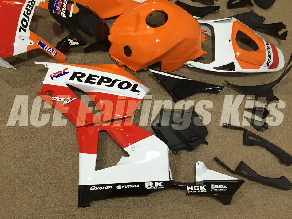 Инъекций ABS Полный комплект обтекателя подходит для Honda CBR600RR 13, 14, 15, 16, 17, F5 2013 Обтекатели Repsol высокая отключающая способность, лидер продаж