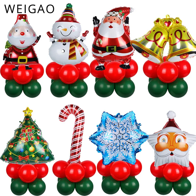 WEIGAO 5 шт. фольгированные шары красные конфеты тростника Снеговик Счастливого Рождества воздушный шар украшения надувные воздушные шары поставки navidad