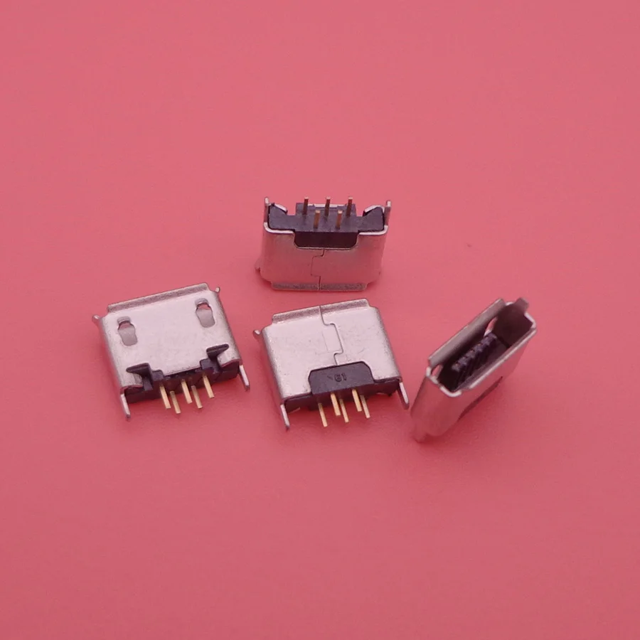 100 шт. мини микро USB разъем для зарядки порт штекер питания док-станции типа B