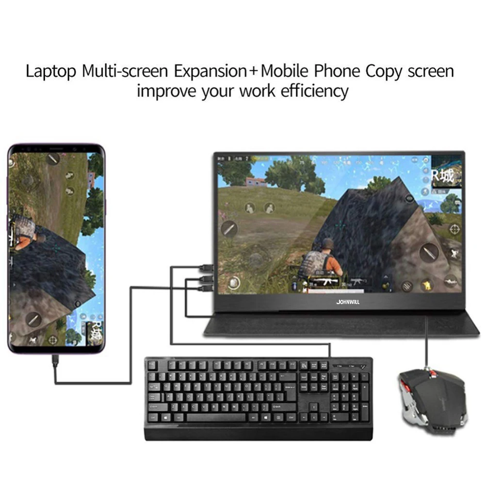 HD игровой портативный монитор с сенсорным экраном 15 6 дюйма Type c PS4 Mini hdmi 1080P IPS ПК
