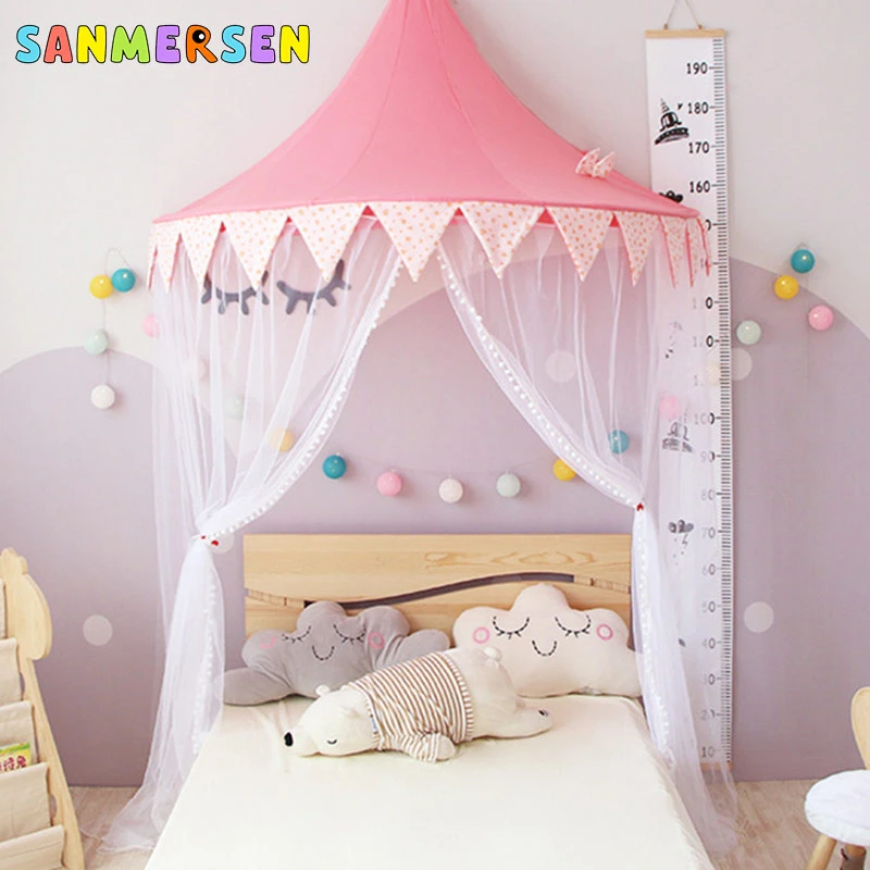 Moustiquaire Demi Lune Pour Enfants Lit De Bebe Auvent Coin De Lecture Disposition De La Maison De Jeu Lit De Chateau Tente Decor Pour Chambre De Princesse Pour Filles Aliexpress