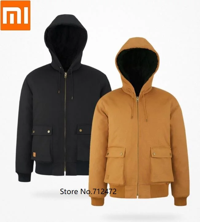 Xiaomi MITOWNLIFE Классическая оснастка куртка с капюшоном зимнее теплое пальто пилот хлопковая одежда Спорт на открытом воздухе теплая одежда