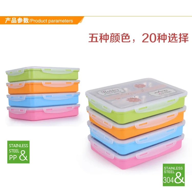 304 Нержавеющая Сталь Bento термальный Ланч-бокс японский стиль коробка свежести креативная посуда для взрослых коробка для еды Студенческая