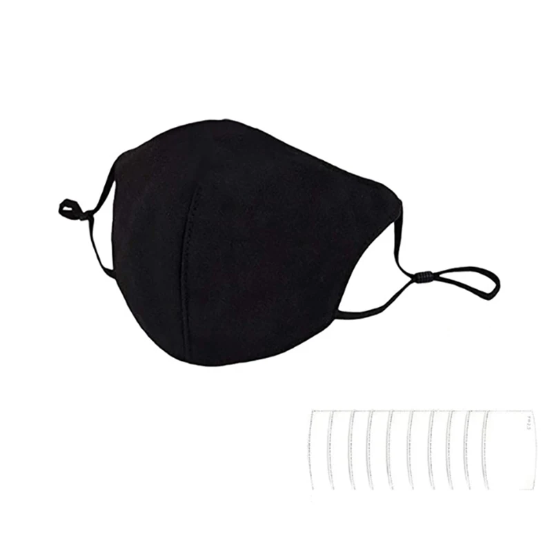 

Dust Mask Washable and Reusable Protection Mouth Masks,with 10 Replaceable Filters,Warm Windproof Cotton Face Mask(Non-Medical)
