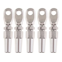 MagiDeal, 5 шт., нержавеющая сталь, без проглатывания, для 4 мм троса
