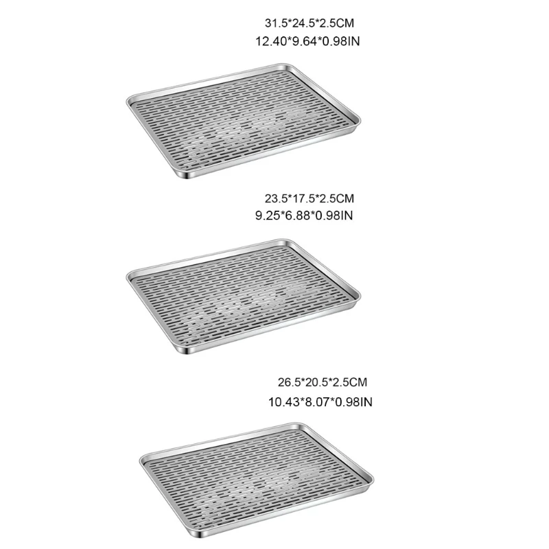 Drip Tray Catching Spills Leaks Stainless Steel Surface Draining Board for Refrigerators Air Conditioners Home Kitchen