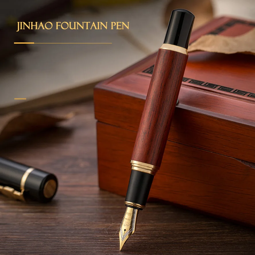 JinHao 650 или 8802 роскошная деревянная авторучка 0 5 мм перо высокое качество