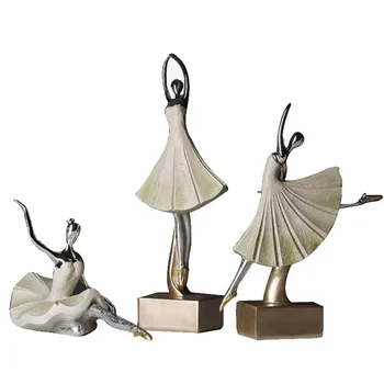 

Abstract Ballet Girl Character Ornament Miniature Model Figurines For Home Decoration Girl Birthday Gifts Room Desktop Display