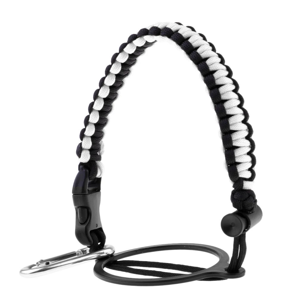 Outdoor Cycling Bike Bicycle Water Bottle Handle Cup Carrier Survival Strap Cord with Safety Ring and Carabiner