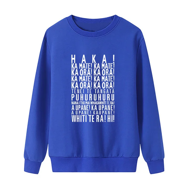 The Haka Words New Zealand Rugby Ball Team Pride Hoodies Man Woman Autumn Winter Fleece Hoody Sweatshirts Pullover Tracksuit