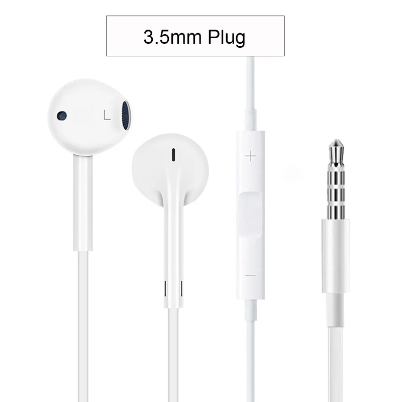 Оригинальные наушники Apple для мобильного телефона Apple EarPods с 3,5 мм наушниками для iPhone 8/X/XS/11 iPad Macbook с микрофоном