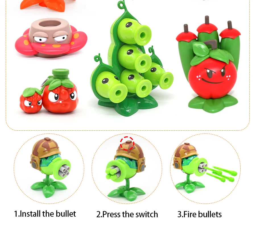 New Role PLANTS VS ZOMBIES 2 PVZ Toys Full Set Gift For Boys Box-packed Children's Dolls Action Figure Model Present Map predator toys