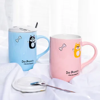

Stylish and Simple Cartoon Styles Creative Dog Bone Ceramic Mugs Cute Male and Female Students Household Wares Office Coffee Mug