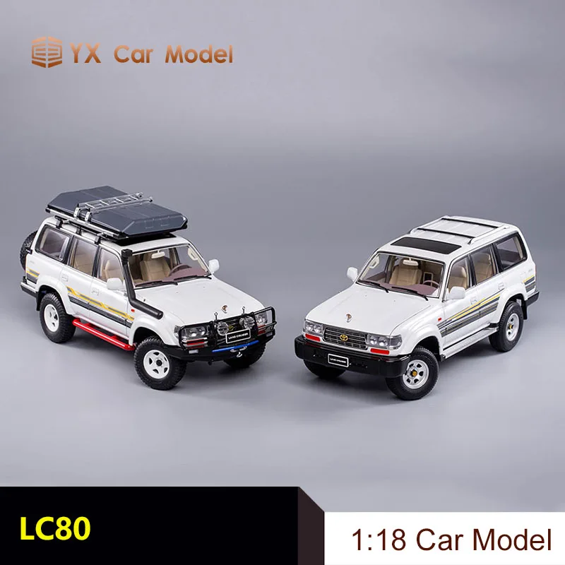 Модель автомобиля Kengfei 1/18 Toyota Land Cruiser LC80 модифицированный внедорожник из сплава