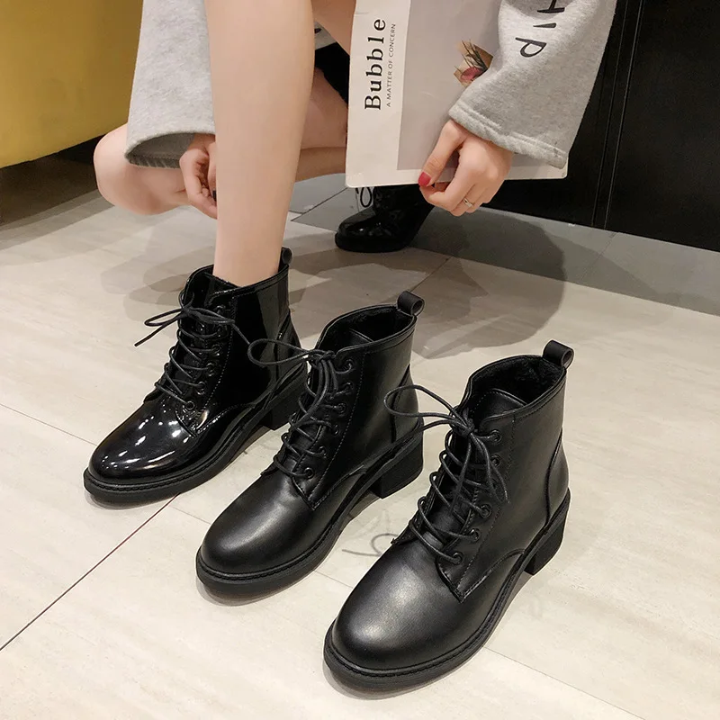 2020 Новые локомотивные Ботинки martin женские зимние ботинки в британском стиле короткие ботинки женские бархатные ботильоны для женщин 2020 Новые локомотивные Ботинки martin женские зимние ботинки в британском стиле короткие ботинки женские бархатные ботильоны для женщин