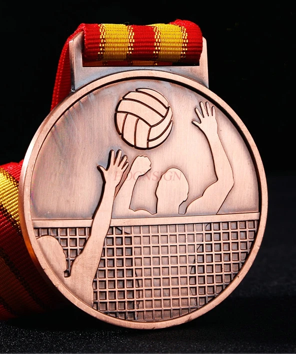 Волейбольная медаль марафон бег баскетбол игры Золотая медаль металлический студенческий приз