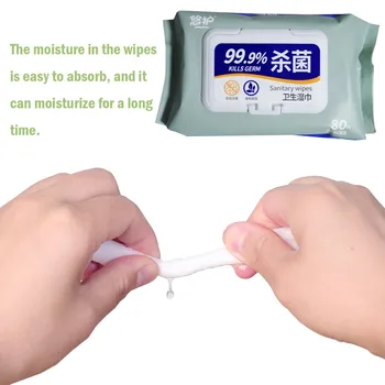 

Antibacterial Wet Wipe Tissue Clean Hand Health Care 80 wipes/pack No alcohol Protective Sanitary Wet Wipes Non-woven skin #27