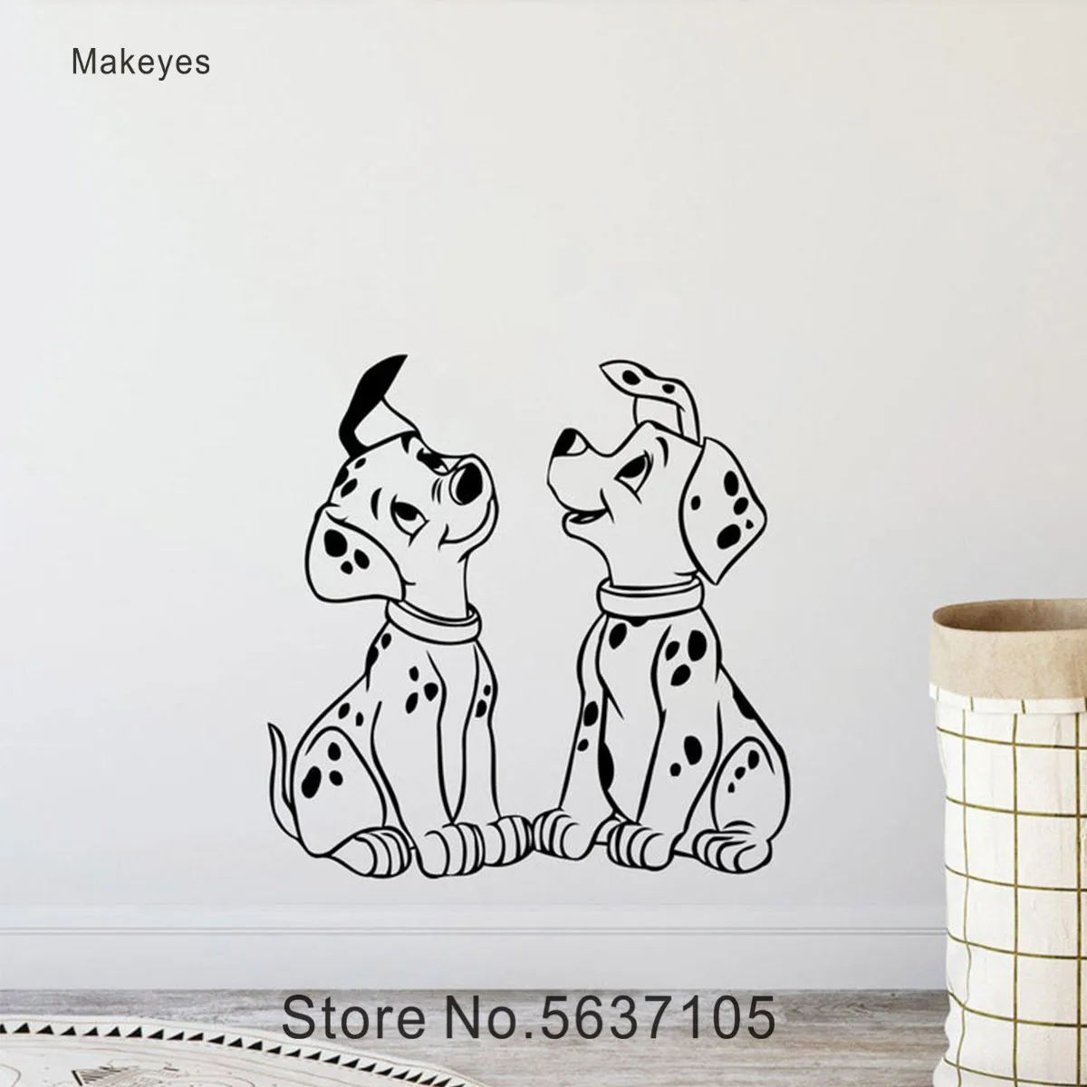 Настенная Наклейка Makeyes с изображением Далматинских собак милый щенок искусство