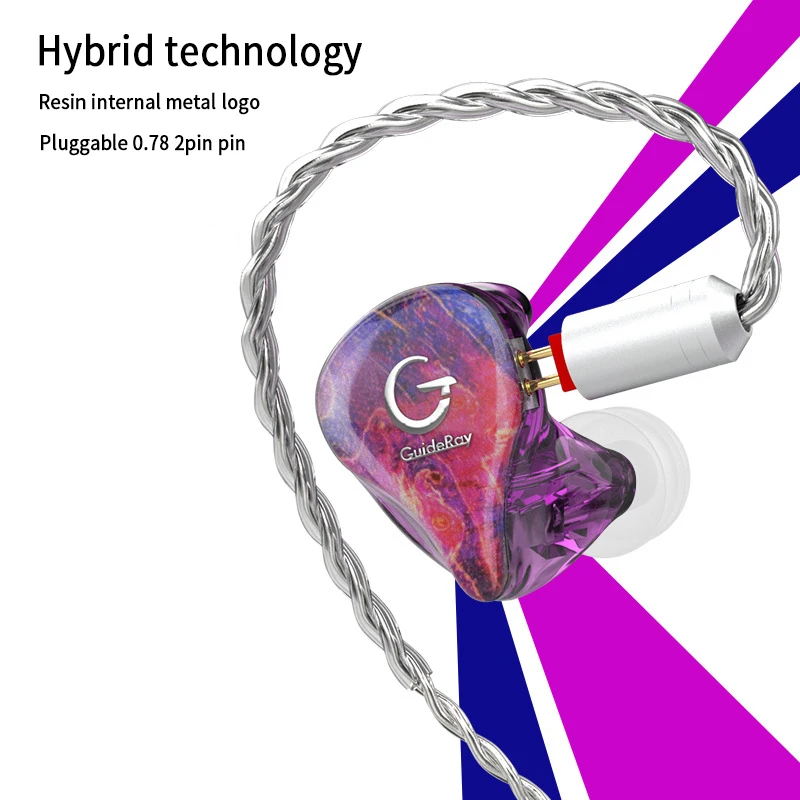 

4 Units Earphone DD+BA Hybrid technology In Ear Monitors HIFI Stereo Sport Gaming Headset Noise Cancelling Earbuds