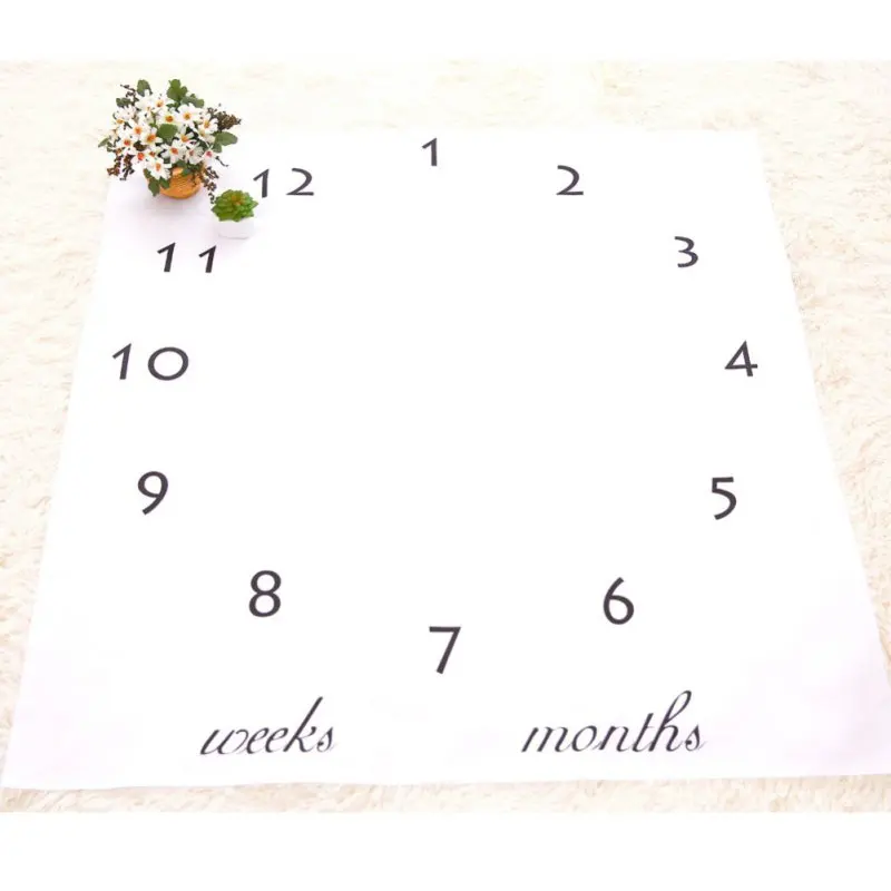 

Infant Baby Cartoon Photo Photography Prop Wraps Blanket Back 100 * 100 cm Baby Flowel Number Wrap Blankets