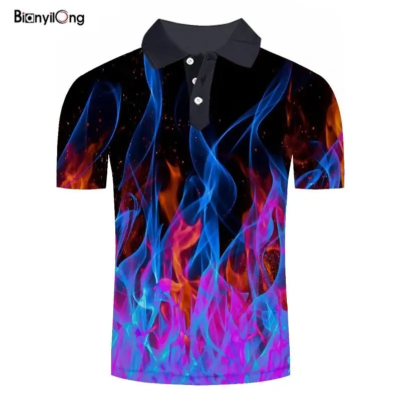 BIANYILONG 2019 nueva Camisa de polo para hombre Polo verano манга corta tops Tees|Поло| |