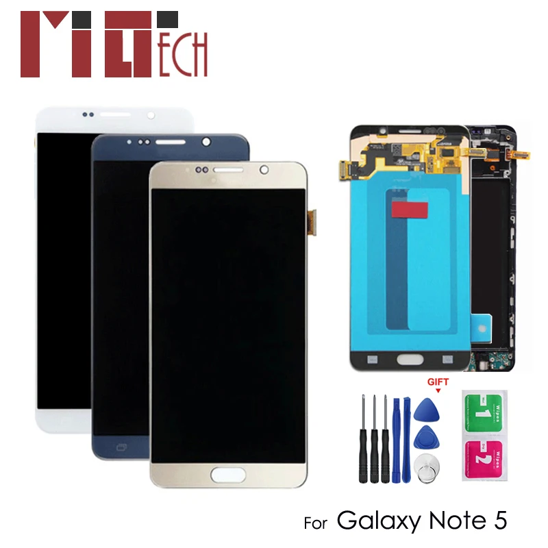 

5.7'' SUPER AMOLED For SAMSUNG Galaxy Note 5 N920A N9200 SM-N920 N920C OLED LCD Display Touch Screen Digitizer Assembly
