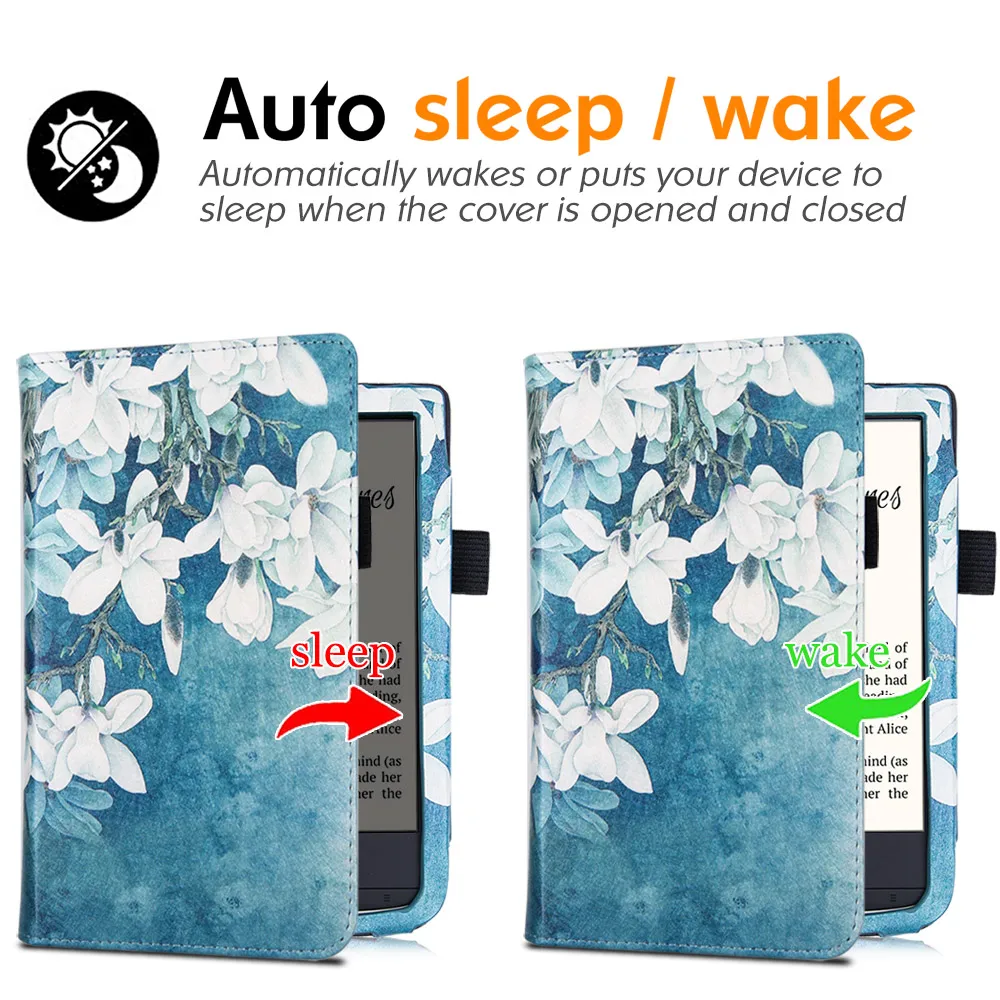 Capa Ereader com Suporte e Alça de Mão Suspensão Automática Vigília 626 628 632 633 Cores 626 616 633 2023 - Imagem 3