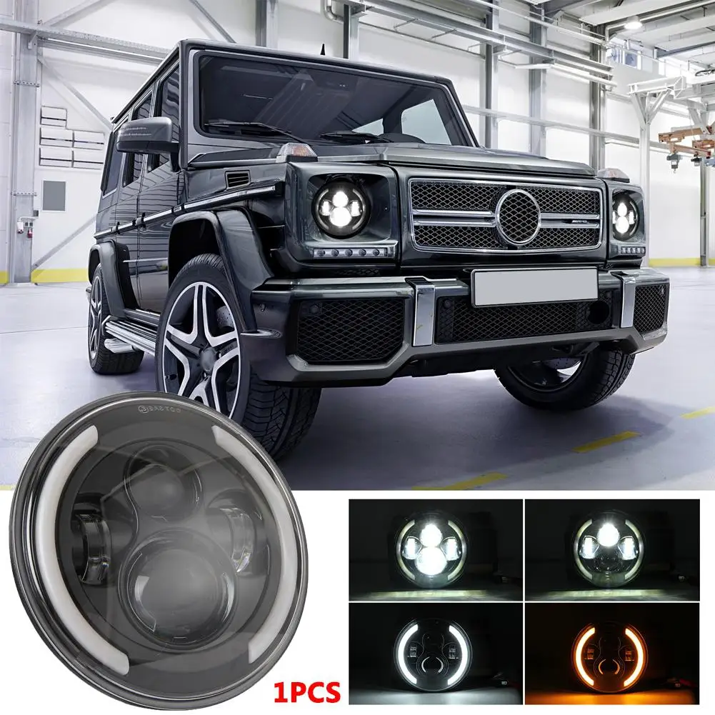 7 дюймов 200 Вт светодиодный фары 6000K+ 3000K Halo Angle Eye для Jeep Wrangler CJ JK LJ 97-17 Автомобильная фара - Испускаемый цвет: 1PCS