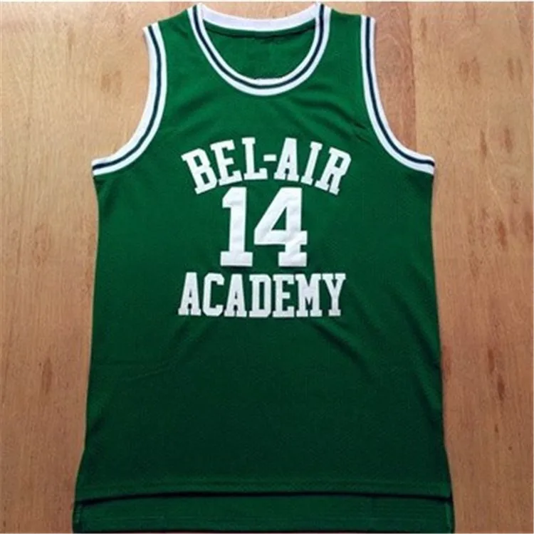 Фильм Уилл Смит № 14 Bel-Air Academy баскетбольная майка № 25 Carlton Bank черная желтая Зеленая Мужская футболка жилет колледж Джерси
