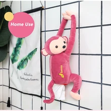 Креативная мультяшная бумажная салфетка для салфеток, чехол с милой обезьянкой, стиль животных, спальная подушка, автомобильная коробка для салфеток, аксессуары для автомобиля