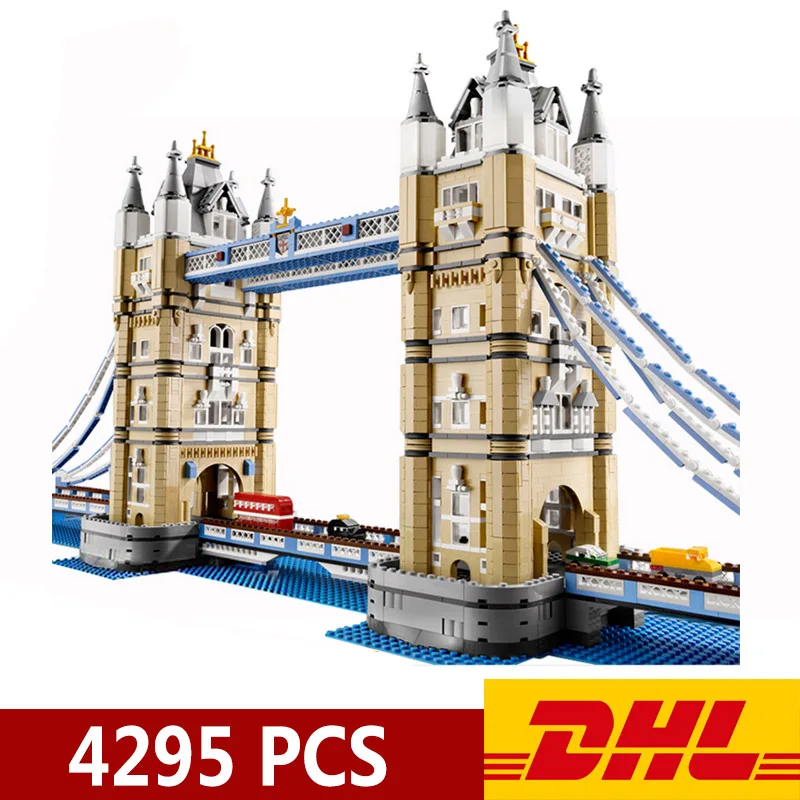 

DHL 88004 17004 4295pcs World Famous Building International London Bridge Model Building Blocks Kits Bricks Toys Present