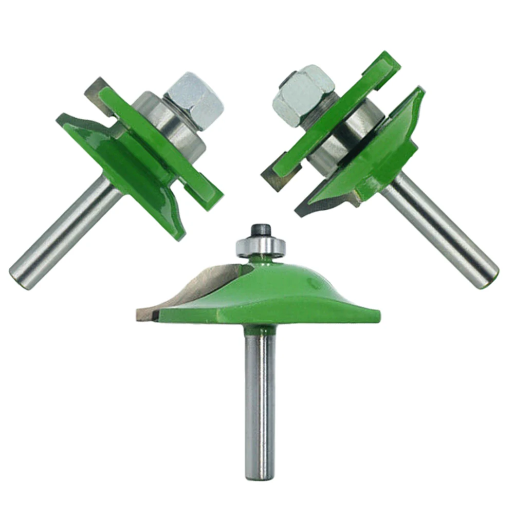 

3Pcs 8mm Shank Tenon Router Bit Cabinet Door Panel Milling Woodworking Cut Set Carpentry By Hand 2019
