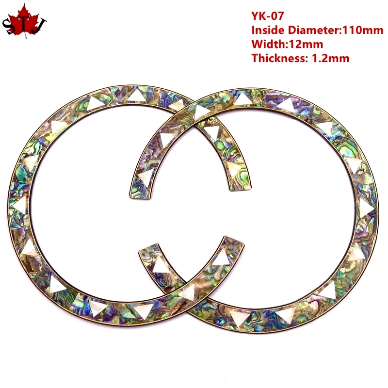Guitar Accessories 2pcs Classic Acoustic Guitar Rosette rosewood Circle Sound Hole Rosette Inlay Decal Sticker for Acoustic Guitars