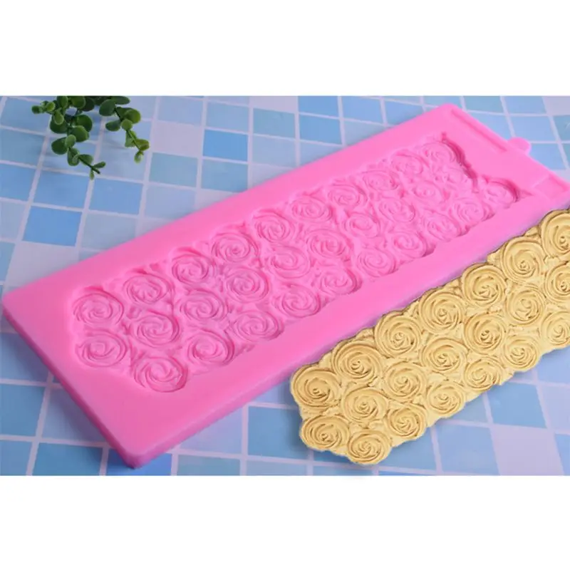 Сахар DIY силиконовая Роза пресс-форм чудодейственное, с ПВА пресс-форм Fondant(сахарная) пресс-формы