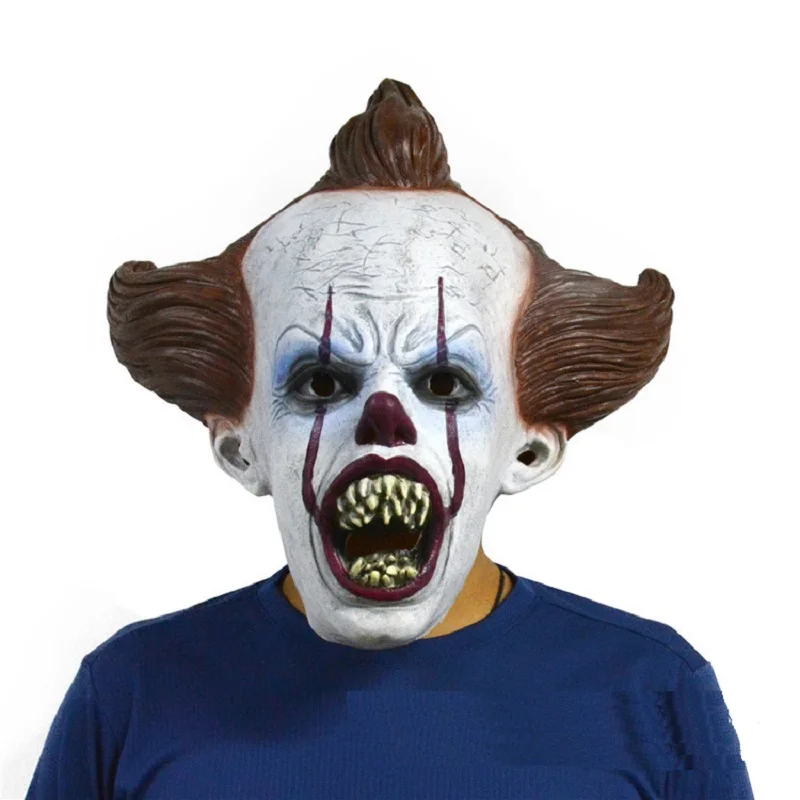 Джокер маска пеннивайза Стивен Кинг It Chapter 2 хоррор Косплей латексные маски шлем